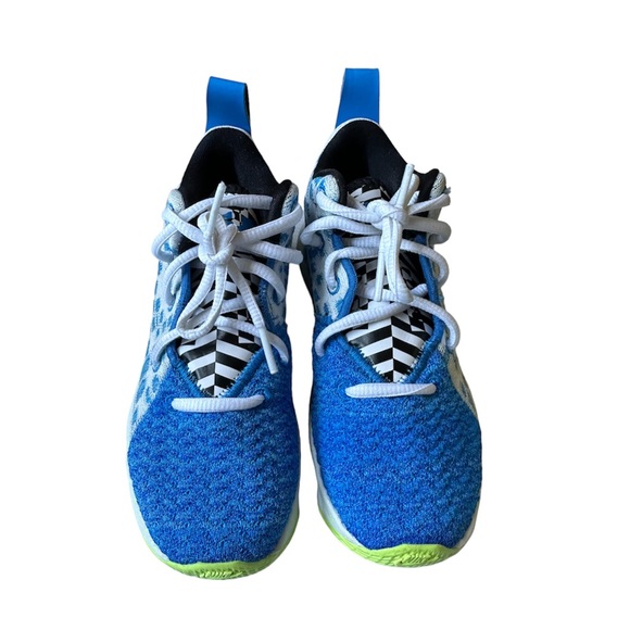 Youth Sz 12C Blue Nike LeBron 17 Sprite Sneakers - Picture 4 of 7